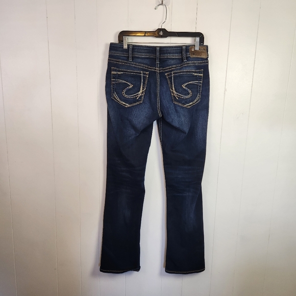 Silver Jeans Suki Mid Rise Slim Boot Bootcut Stretchy Denim Western size 31 Long - Picture 3 of 13